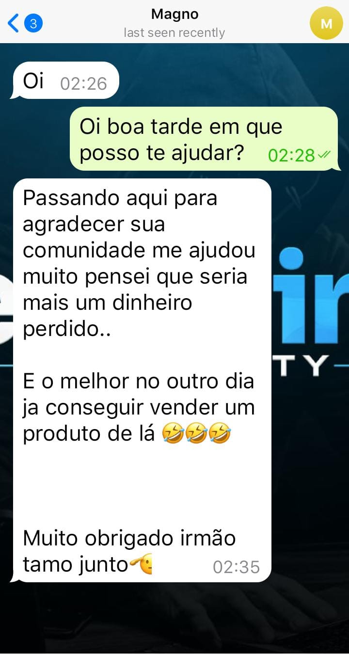 Depoimento de membro da TechMind PRO sobre os resultados obtidos